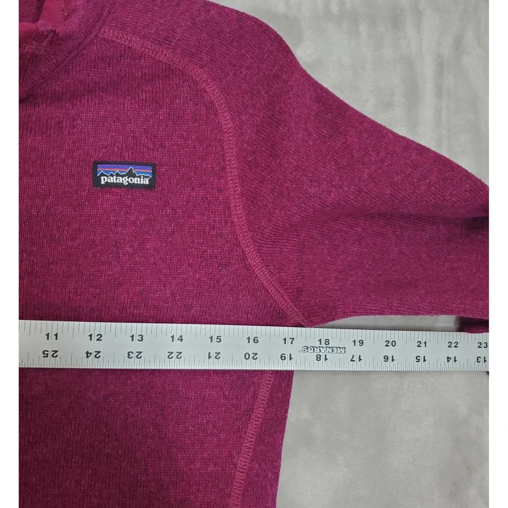 Patagonia Better Sweater Jacket Kids XL 14 Full Zip Fleece Burgandy Wine EUC - Picture 8 of 9